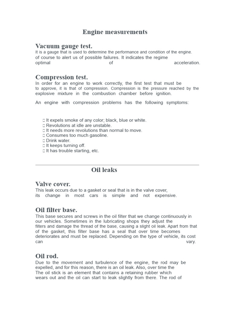 Engine Performance and Leak Diagnostics | PDF | Radiator | Leak