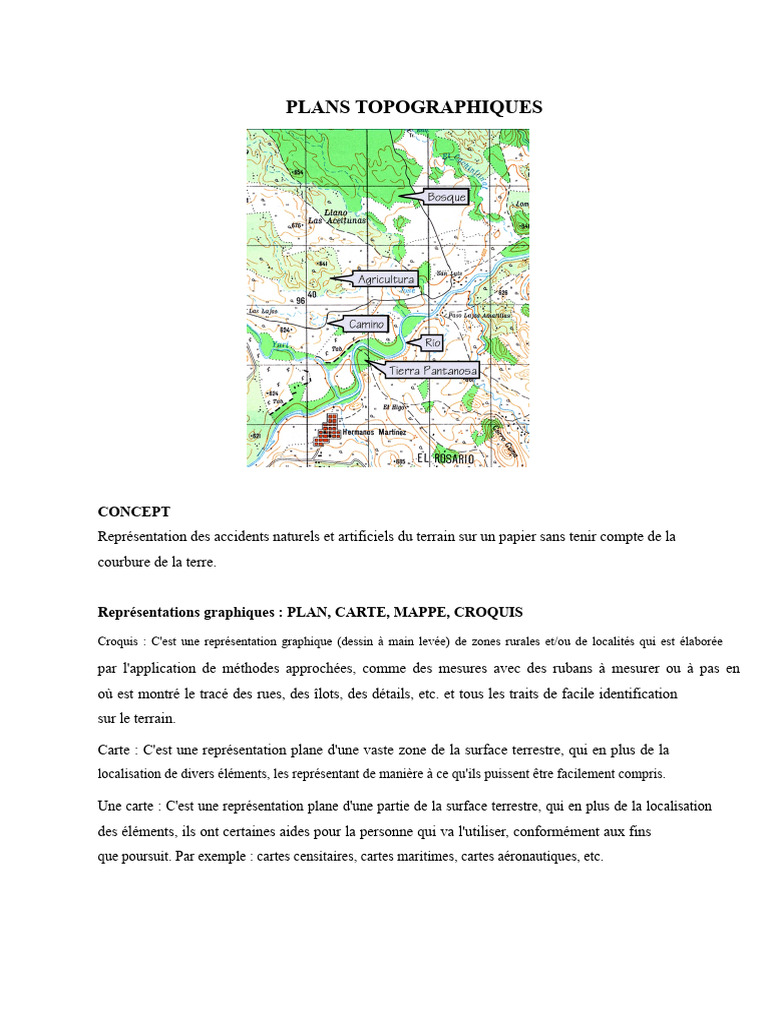Introduction aux plans topographiques | PDF | Topographie