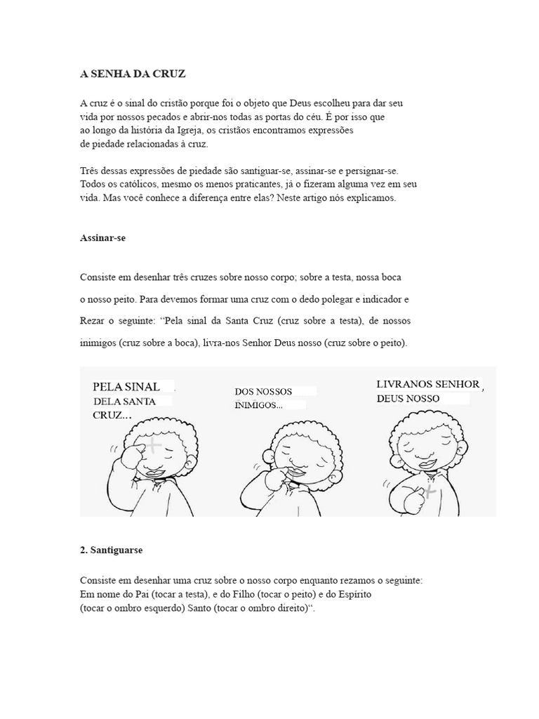 Diferenças entre Assinar-se e Santiguar-se | PDF