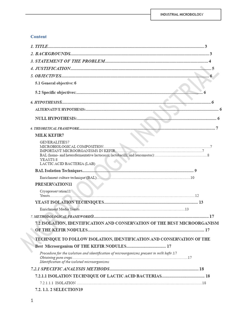 Microorganism Isolation in Milk Kefir | PDF | Fermentation | Pyruvic Acid
