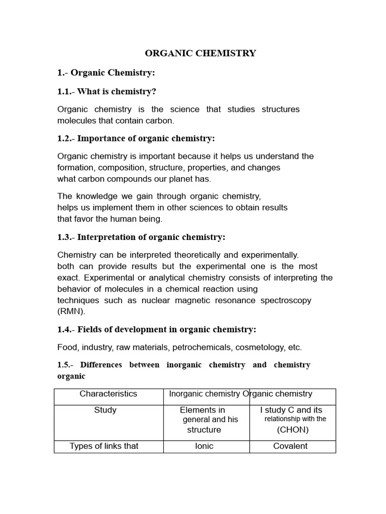Introduction to Organic Chemistry Concepts | PDF | Organic Chemistry ...