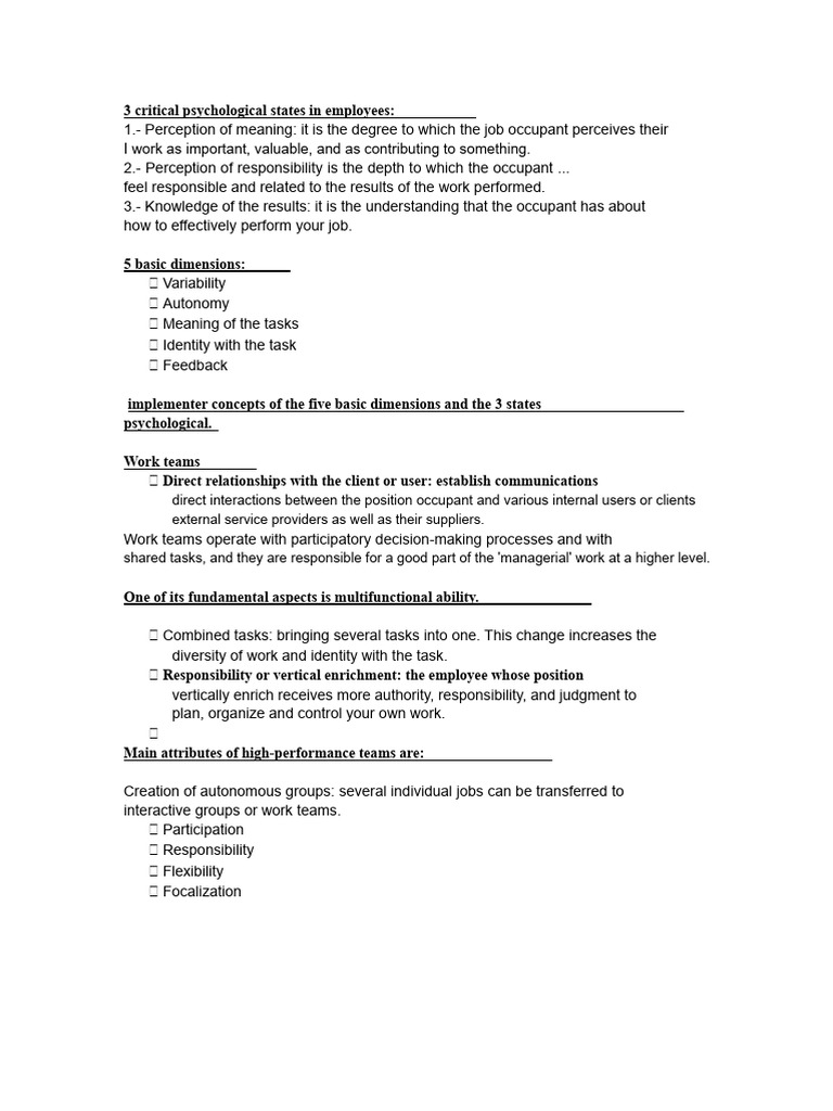 Understanding Employee Psychological States | PDF | Psychology ...