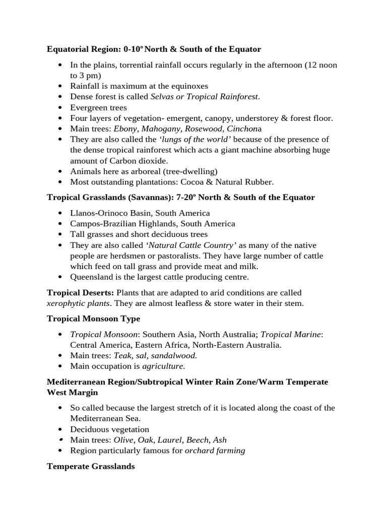Natural Regions | PDF