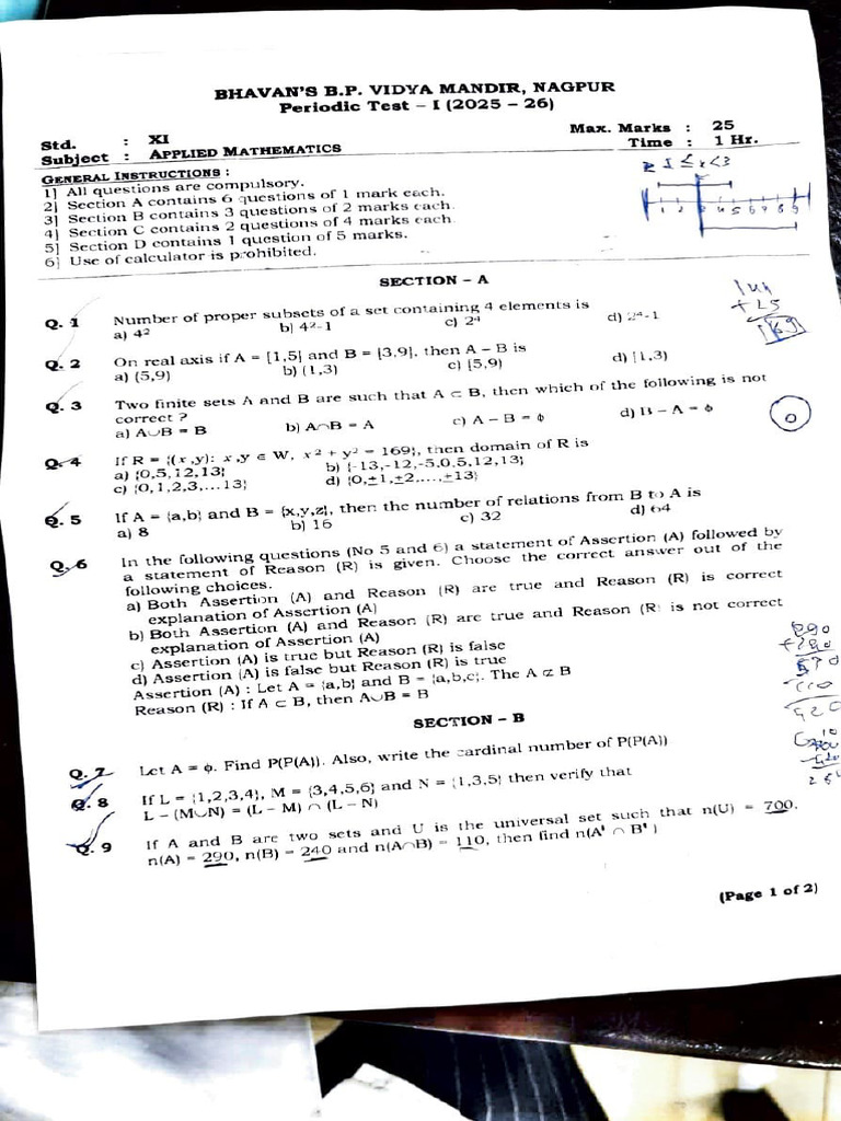 11th Applied Math BVM Unit 1 (25-26) | PDF