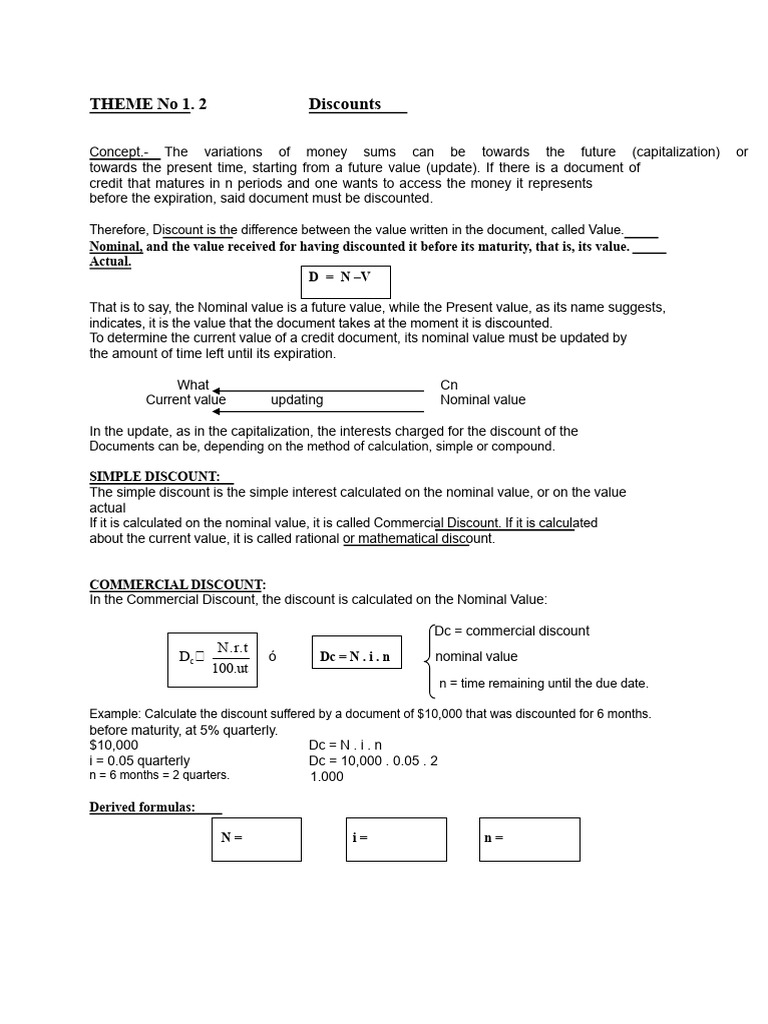 Understanding Discount Calculations | PDF | Present Value | Discounting