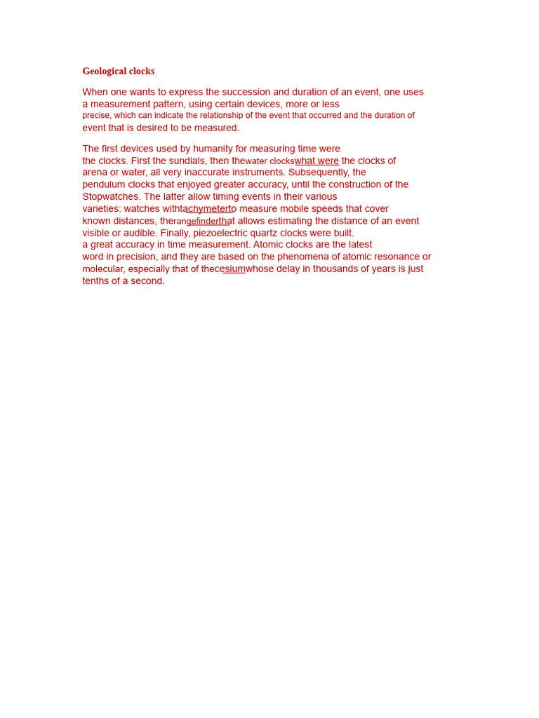Geological Time Measurement Methods | PDF | Stratigraphy | Clock
