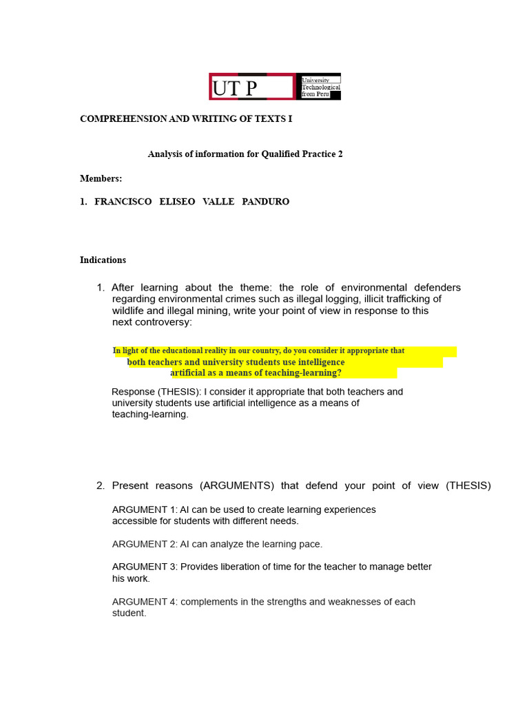 Week 7 - Writing | PDF | Artificial Intelligence | Intelligence (AI ...