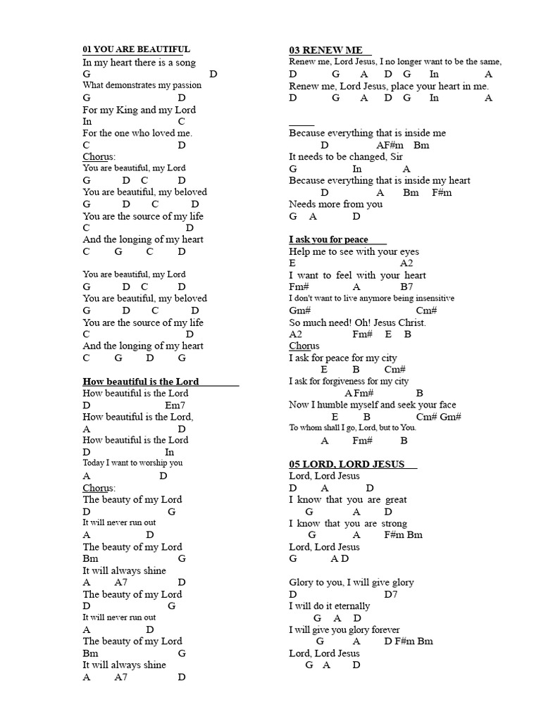 Worship Chorus Chords | PDF | Glory (Religion) | God In Christianity