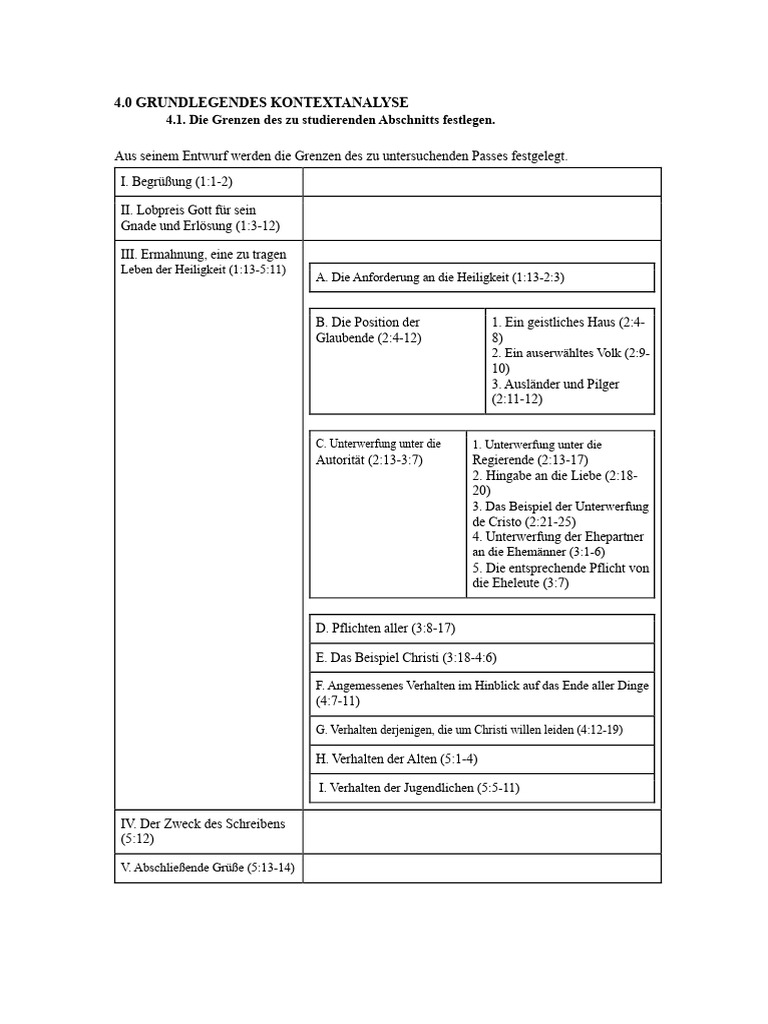 1 Petrus 3: 18-22 Exegese Schritt 4 Grundlegende Kontextanalyse | PDF