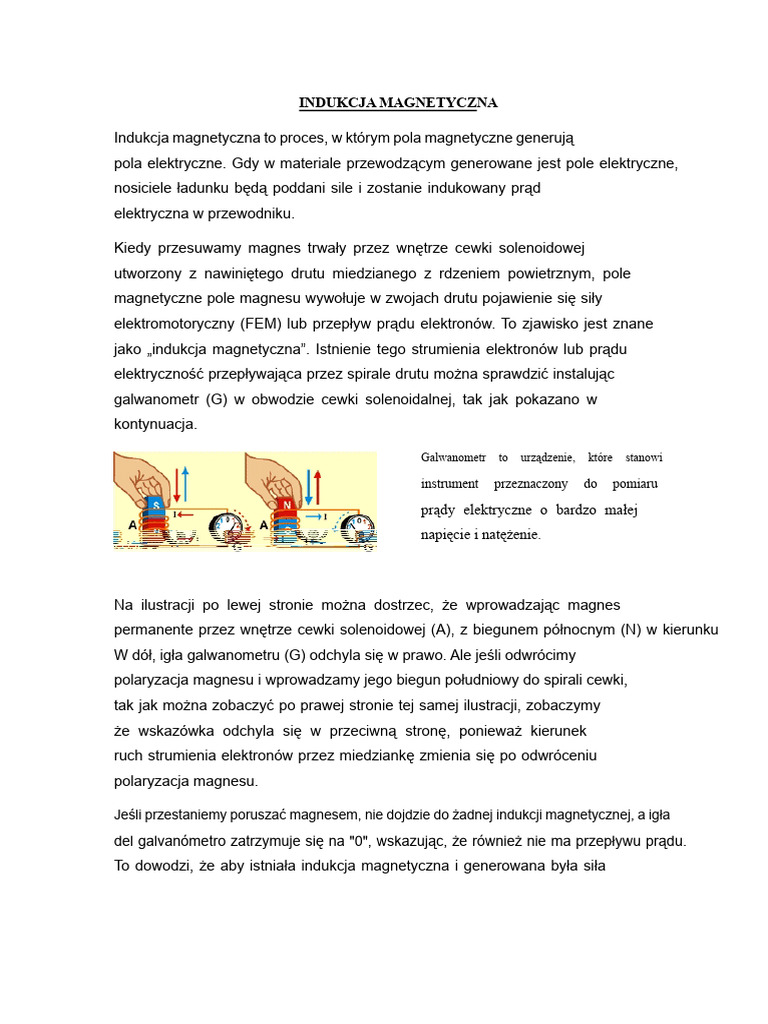Indukcja Magnetyczna | PDF