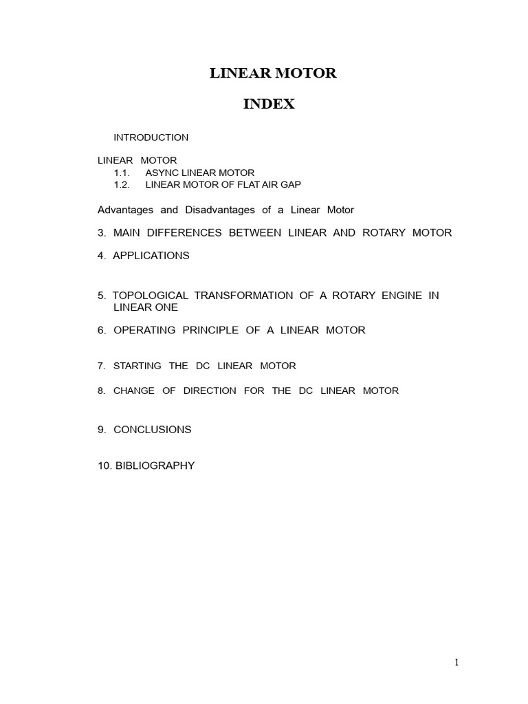 Linear Motor Work PDF | PDF | Electric Motor | Electromagnetic Induction