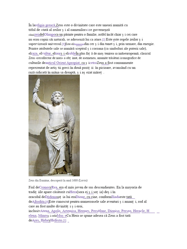 Biografia Lui Zeus | PDF
