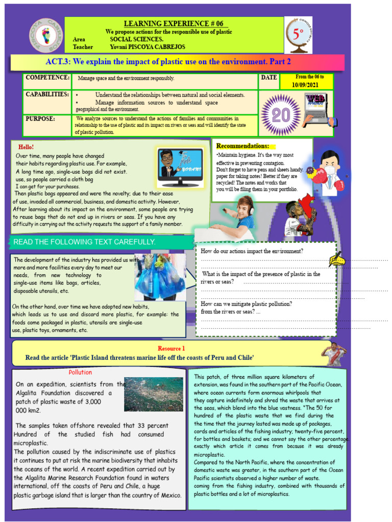 Responsible Plastic Use Actions | PDF | Plastic | Environmental Science