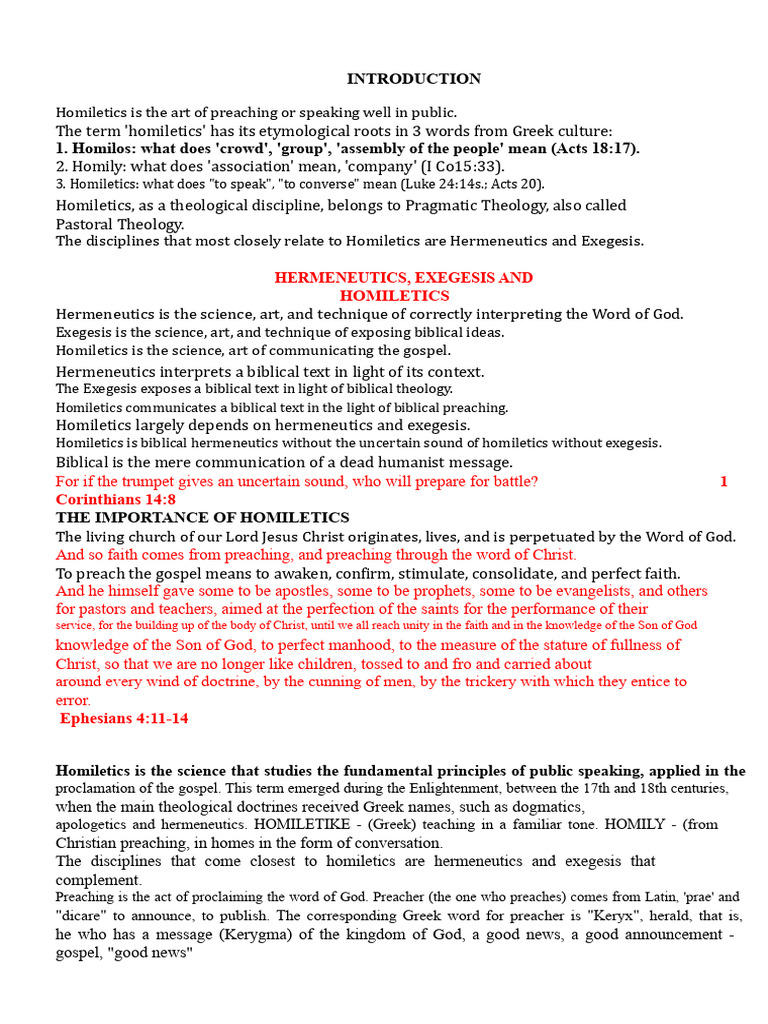 Understanding Homiletics and Preaching | PDF | Homiletics | Expository ...