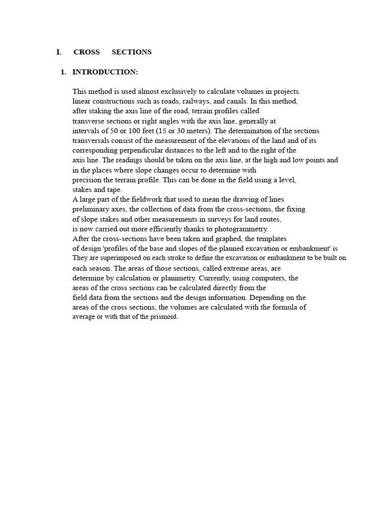 Report On Cross-Sectional and Longitudinal Sections | PDF | Road ...