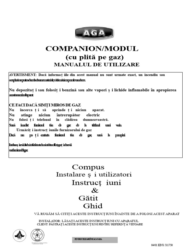 Manualul Utilizatorului AGA - Model Companion | PDF