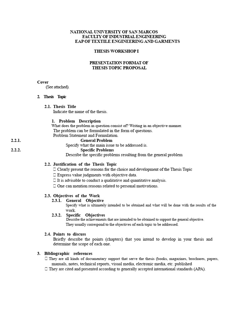 Formats For Thesis Topic Presentation and Thesis Project | PDF | Thesis ...