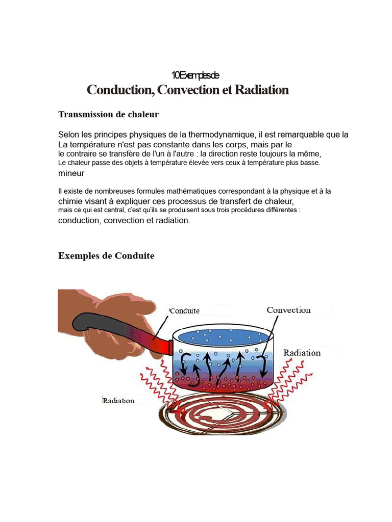 Exemples de conduction thermique | PDF | Transfert thermique | Chaleur