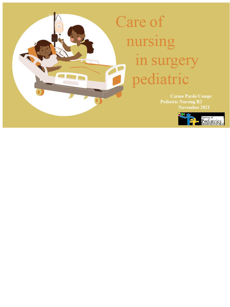 Pediatric Surgical Nursing Care Guide | PDF | Surgery | Perioperative