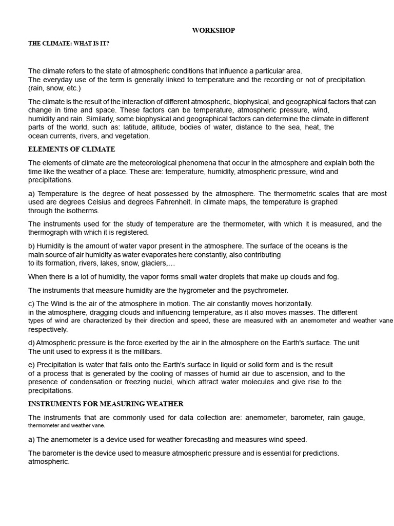 Understanding Climate Elements and Factors | PDF | Humidity | Climate