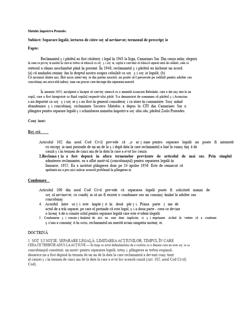 145.1 Matubis V Praxedes Digest | PDF