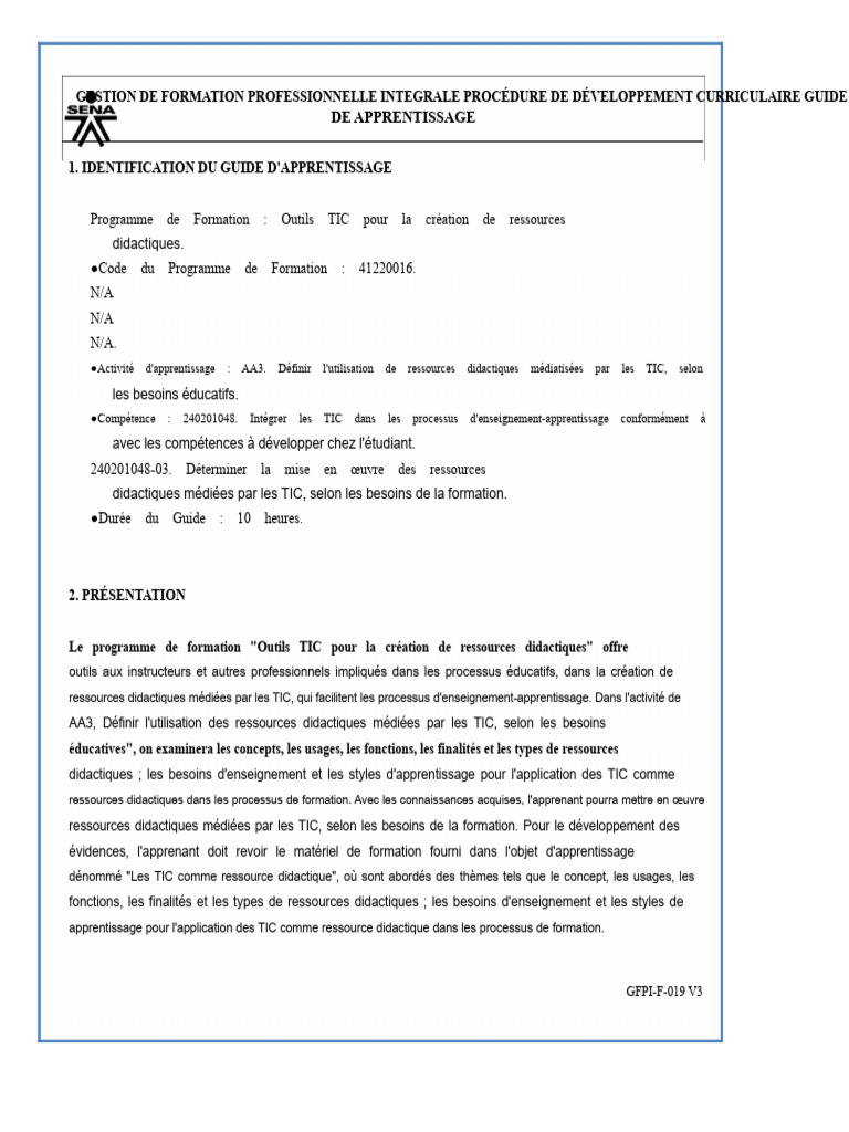 Guide sur l'utilisation des TIC en formation | PDF | Apprentissage ...