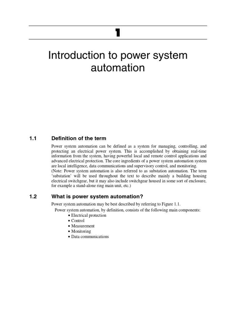 Overview of Power System Automation | PDF | Scada | Automation