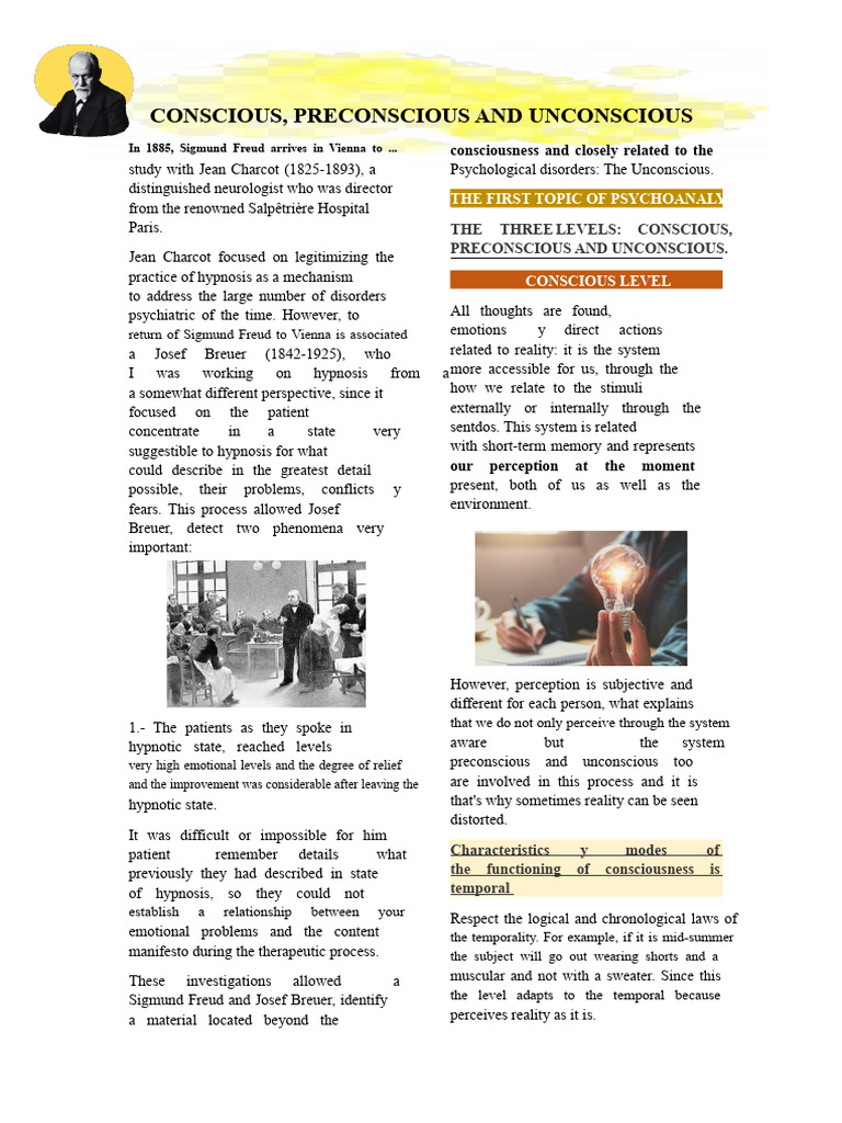 Unconscious, Preconscious, and Conscious | PDF | Unconscious Mind ...