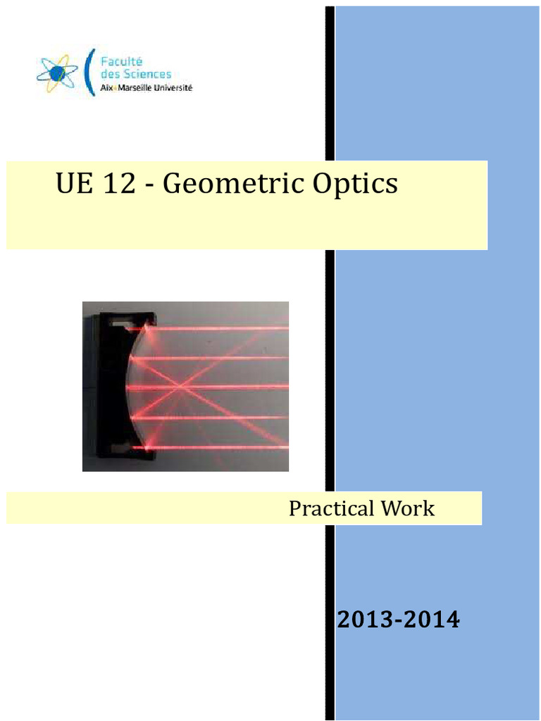 Thin Lenses and Focalometry Lab Guide | PDF | Optics | Light