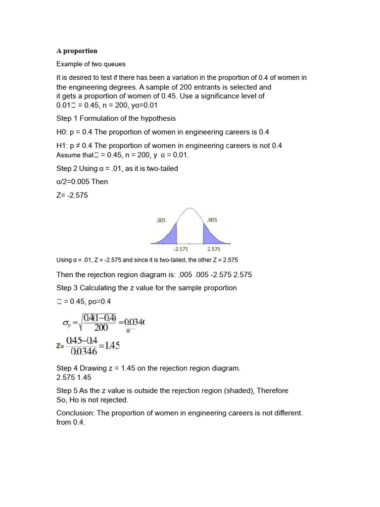 Hypothesis Testing for Proportions and Means | PDF | Statistical ...