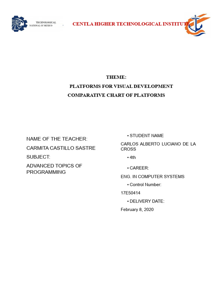 Visual Development Platforms TASK1 | PDF | Integrated Development ...