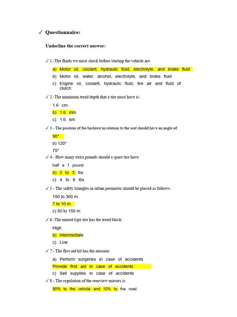 Questionnaire | PDF