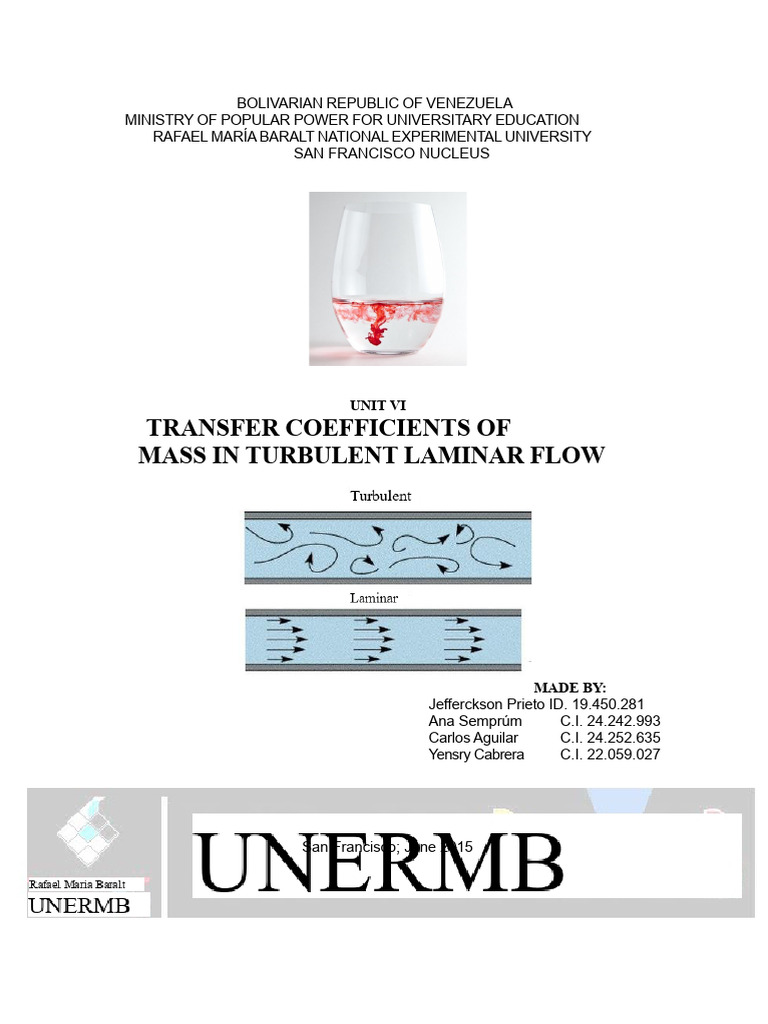Mass Transfer Coefficient in Laminar Flow | PDF | Transport Phenomena ...