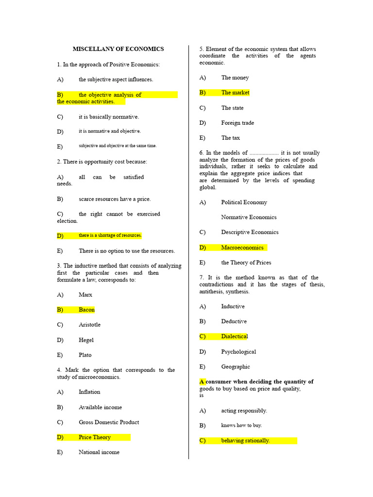 Key Concepts in Economics Explained | PDF | Economics | Microeconomics