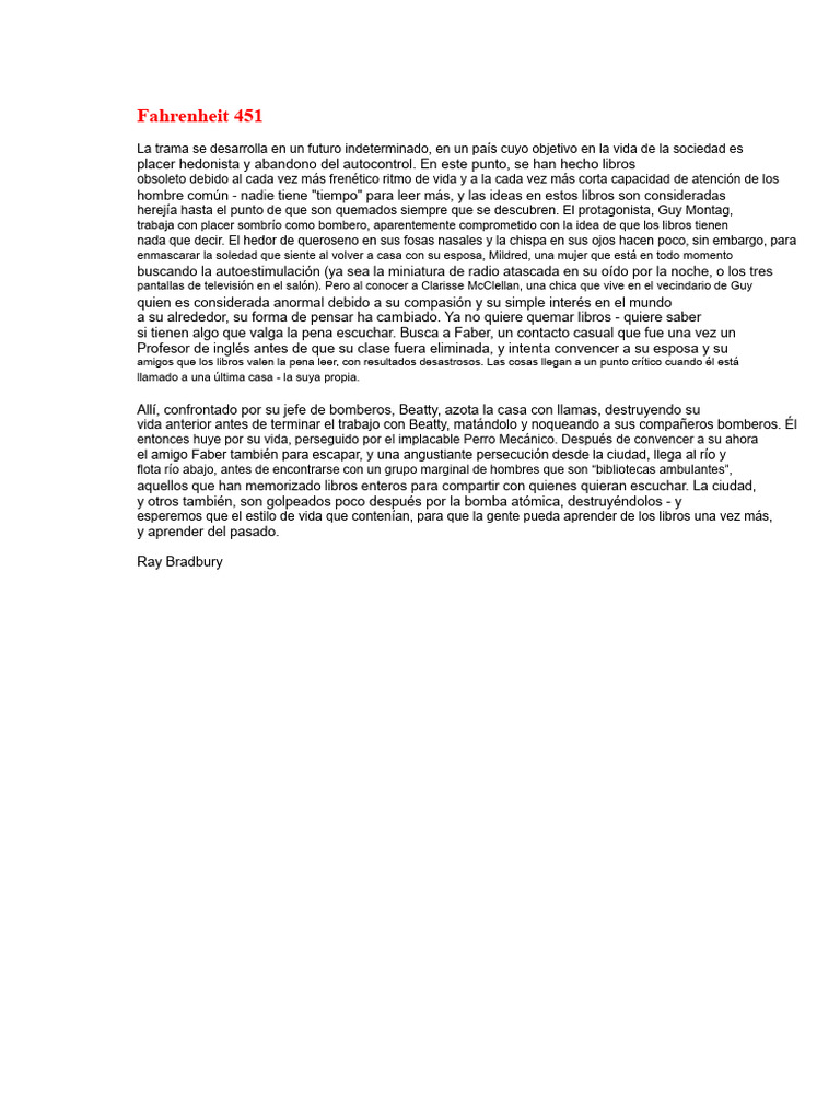Fahrenheit 451 | PDF