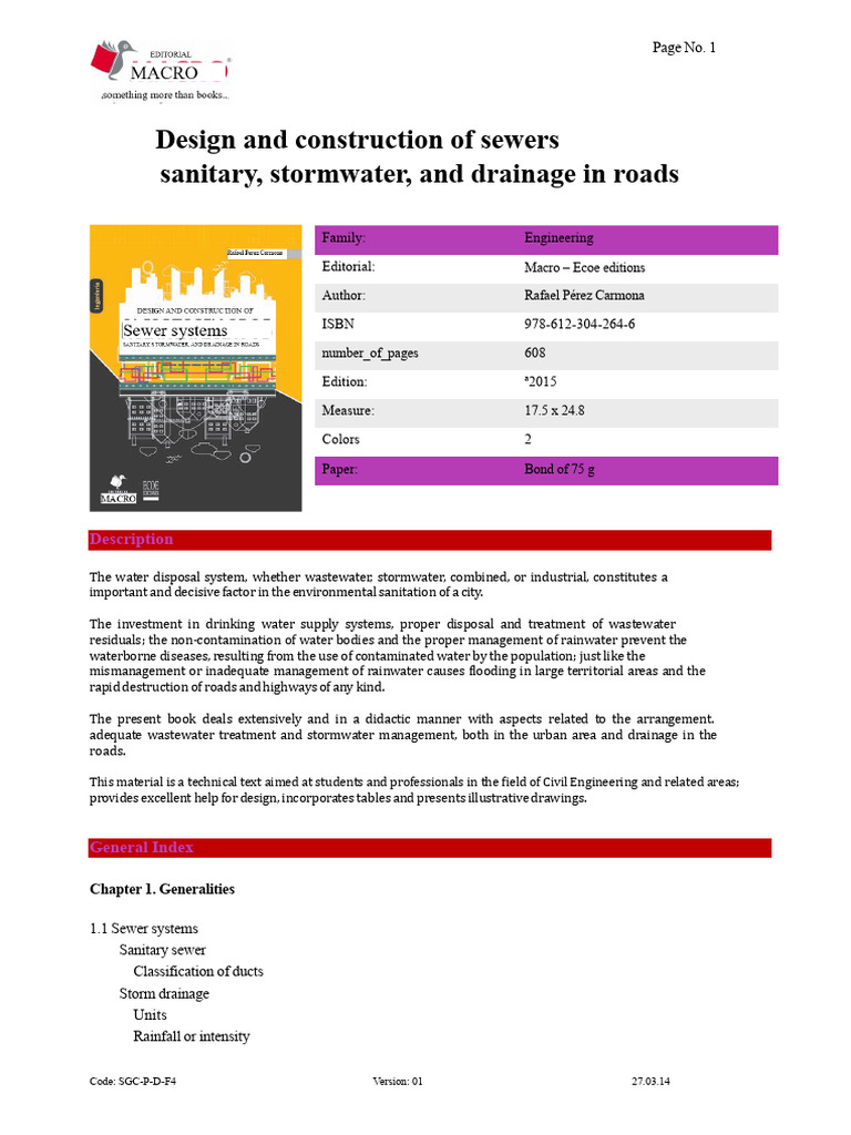 Sewer and Drainage System Design Guide | PDF | Storm Drain | Sanitation