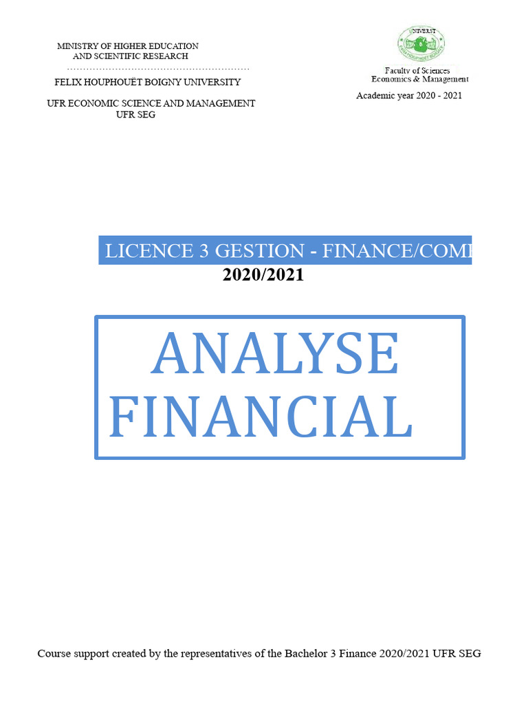 Financial Analysis Course Overview | PDF | Working Capital | Equity ...