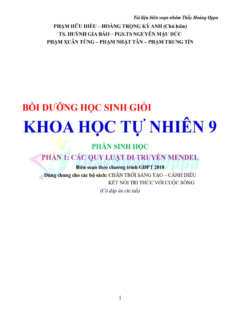 p1 Cac Quy Luat Di Truyen Mendel 2400 PDF - Gdrive.vip | PDF