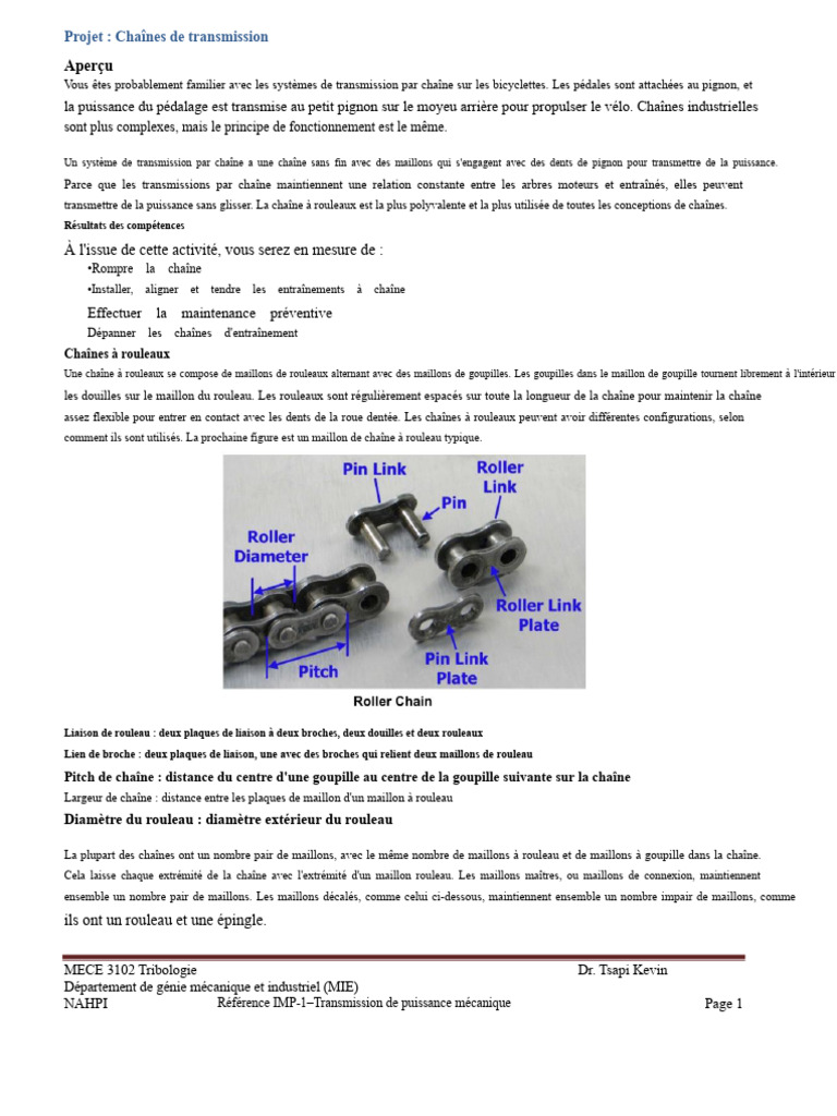 Guide sur les chaînes de transmission | PDF | Biens manufacturés