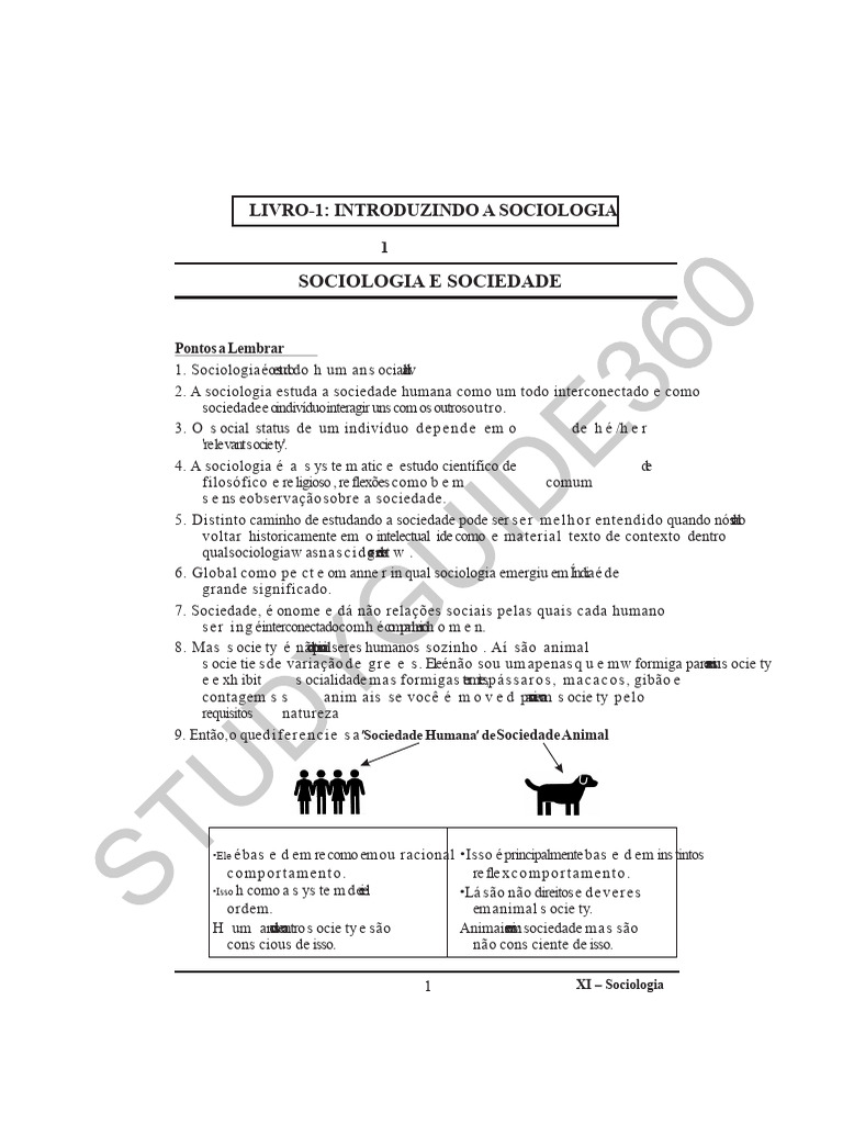 Introdução à Sociologia e Sociedade | PDF | Sociologia | Science