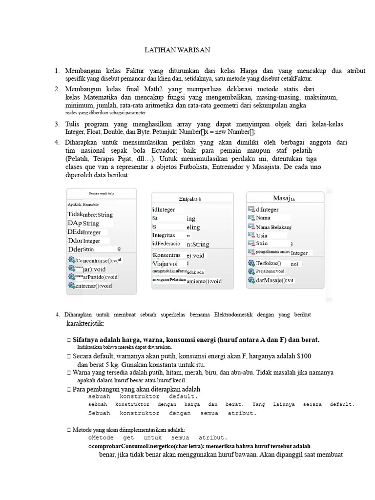 LATIHAN+WARISAN Pemrograman Java | PDF