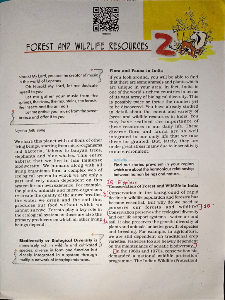 Geography Chapter 2 Forest and Wildlife Resources | PDF | Tiger ...