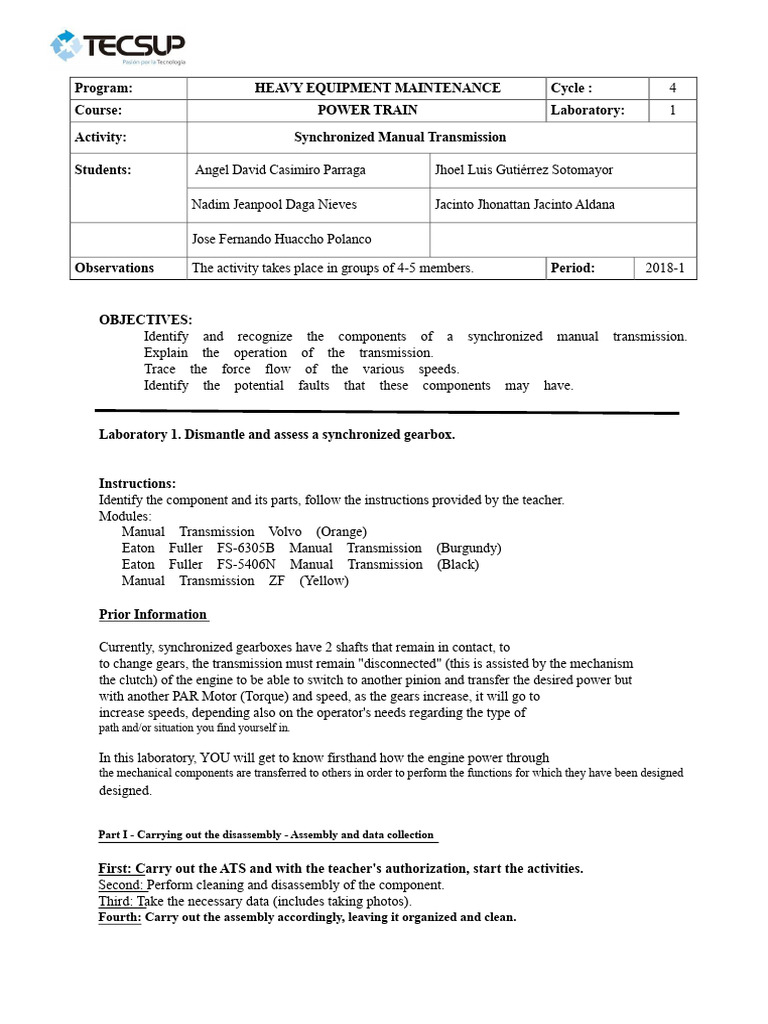 Report 1 - Mechanical Transmission Box | PDF | Manual Transmission | Gear