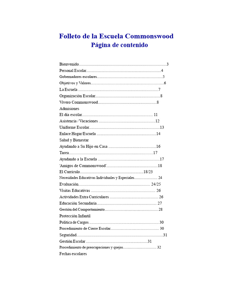 Folleto 0304 | PDF | Educación de la primera infancia | Escuelas