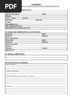 (2) ROTEIRO DE ENTREVISTA (ANAMNESE) PARA AVALIAÇÃO PSICOLÓGICA.l