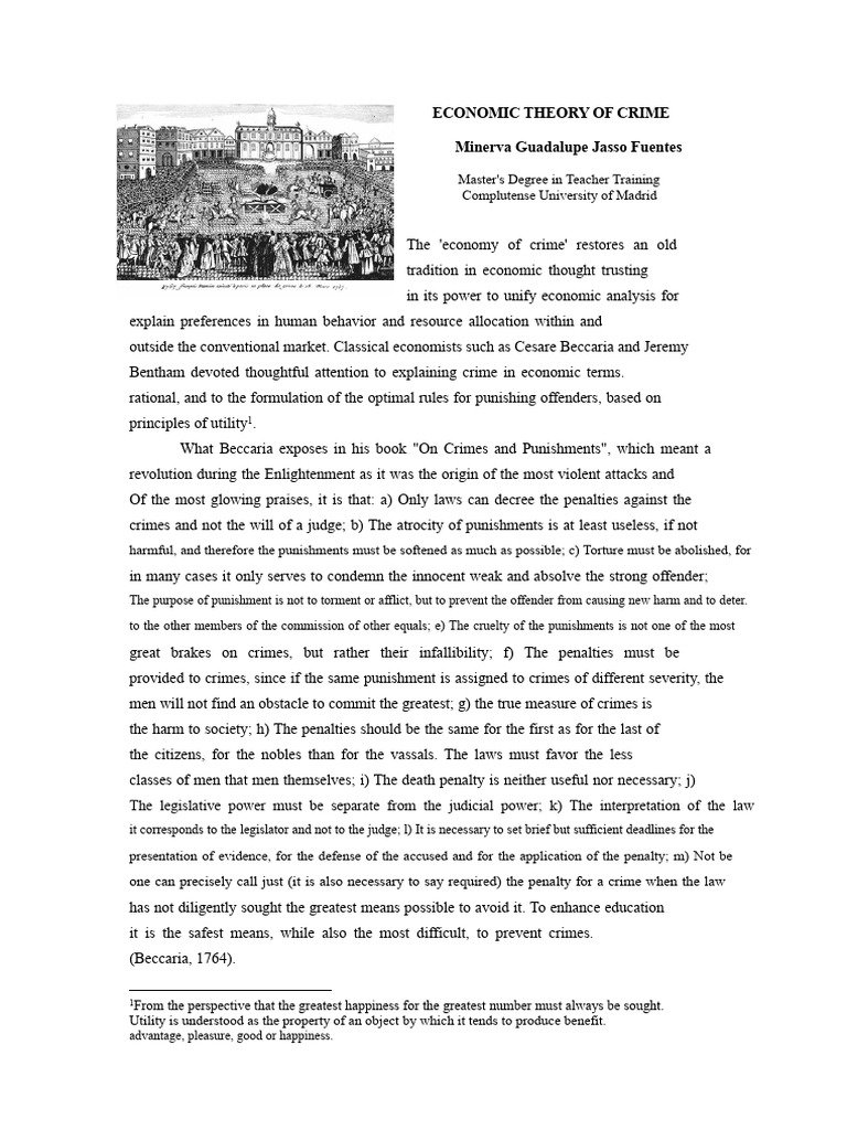 Economic Theory of Crime Explained | PDF | Crimes | Crime & Violence