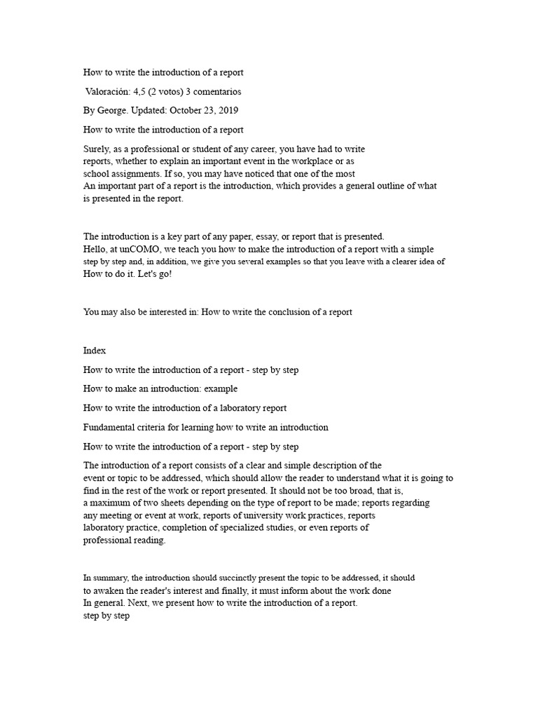 Writing Effective Report Introductions | PDF | Science | Methodology