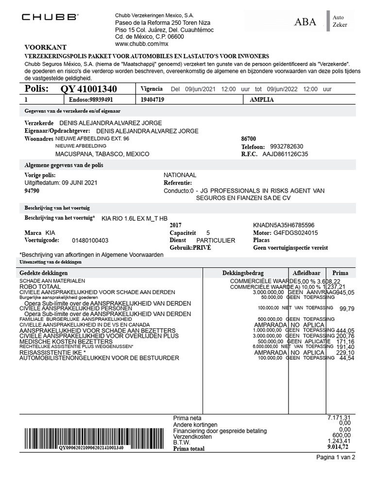 Autoverzekering | PDF
