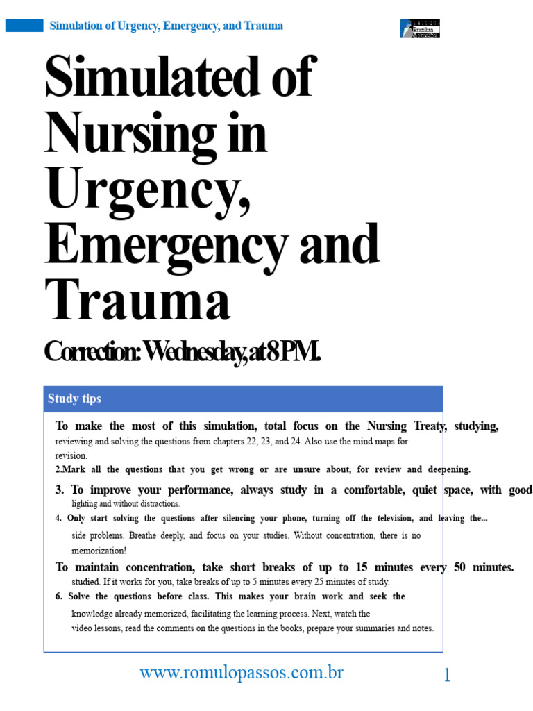 Emergency Nursing Simulation Guide | PDF | Shock (Circulatory ...
