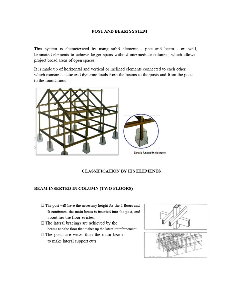 Post and Beam System | PDF